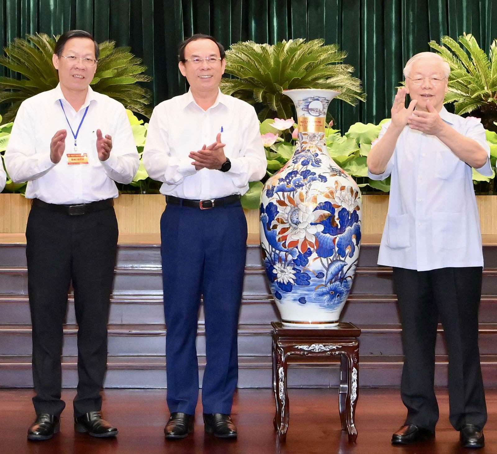 Tổng Bí thư Nguyễn Phú Trọng trong chuyến thăm và làm việc với Thành ủy TP. Hồ Chí Minh, ngày 23-9-2022 (Ảnh: Việt Dũng).